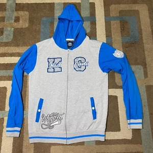 Vtg Kid Cudi The Wizard Embroidered Full-Zip Gray & Blue Hoodie Medium Music Rap - Picture 1 of 11