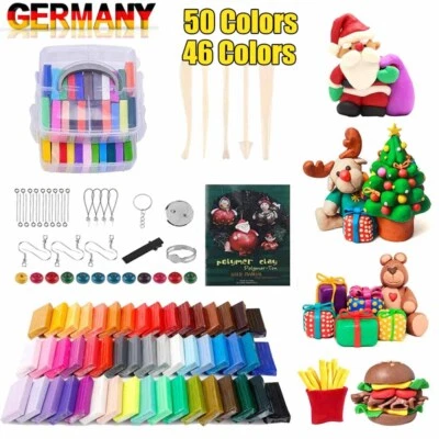 46/50 Farben Polymer Ton Set Ofen Clay Modellierung Knete Modelliermasse Kit DHL - Bild 1 von 4