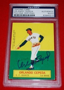 ORLANDO CEPEDA San Francisco Giants signed PSA/DNA 1964 Topps Pop Up card COA - Picture 1 of 2