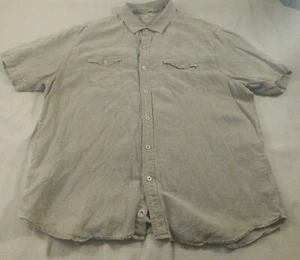 Tommy Bahama Shirt Mens Extra Large Beige Island Crafted Button Up Linen Blend - Picture 1 of 10