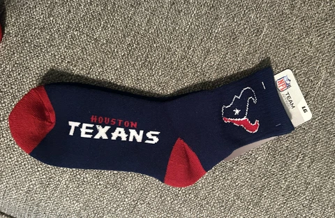 HOUSTON TEXANS Socks NFL Team Apparel - *Free Ship* TORO Cover