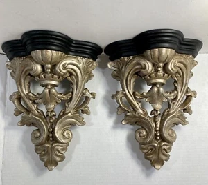 2 Interior Designers Decorative Wall Bracket Shelves Vintage - Picture 1 of 12