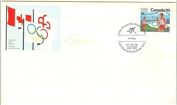 1976 Canada Post Olympics Special Embossed & Cancelled Hockey Event Cover - Image 1 of 1