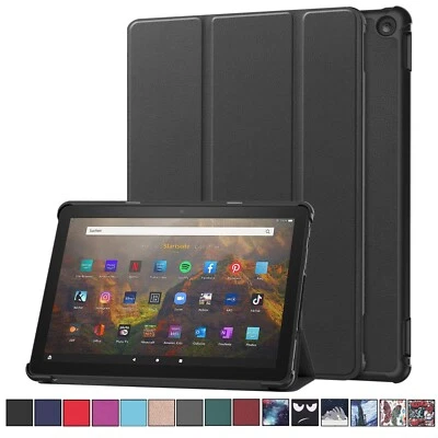 Folio Slim Leather Stand Shell Smart Case Cover For Amazon Fire HD 10 (2023) - Image 1 of 4