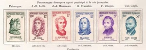 Francia - 1956 Sc. 811-816, Personaggi famosi - Foto 1 di 1
