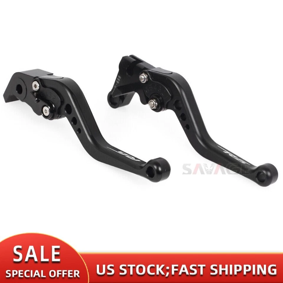Short Brake Clutch Levers Control Lever For YAMAHA YZF R6 2005-2016 YZFR6 YZF-R6 - Image 1 of 4