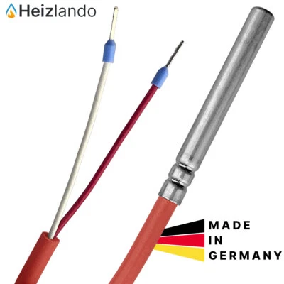 HEIZLANDO Temperatursensor Speicherfühler Solarfühler ✅ PT1000 | KTY-110 | KTY-210