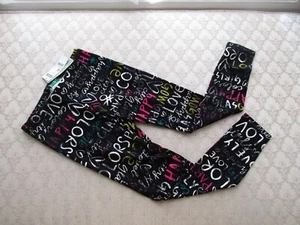 United Colors Of Benetton Girls' Cotton BLK w/Allover Print Leggings, Sz 10/11Y - Picture 1 of 10