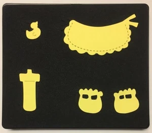 Sizzix Original ~ ANIMAL DRESS UPS, BABY ACCESSORIES ~ Large Black Die Cut Bib - Picture 1 of 1
