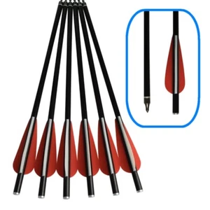 14"-18" Fiberglass Arrow Crossbow Bolts Flat Nock Targeting Hunting Practise 12X - Picture 1 of 4