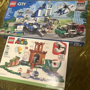 BNIB LEGO Set Of 2: Super Mario: Guarded Fortress 71362, Police City 60316 - Picture 1 of 7