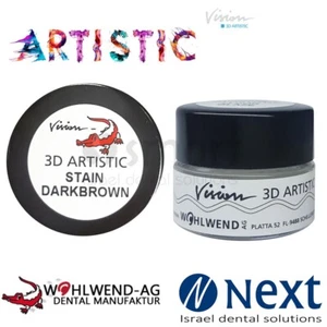 Dental lab Wohlwend Vision 3D Artistic stain paint ceramic zircon Emax Darkbrown - Picture 1 of 9