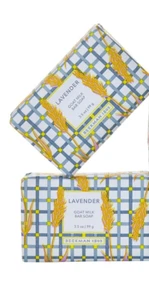 Beekman 1802 Two (2)  Lavender Goat Milk Soap bar 3.5 fl oz. each, New & Sealed - Picture 1 of 2