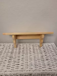 HANDMADE WOODEN SHELF UNFINISHED 18X5.5X6.75 NEW - Picture 1 of 5