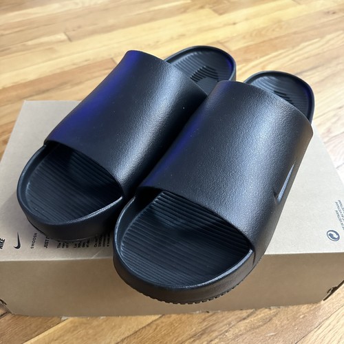 Nike Calm Slides Nero Nero FD4116 001 NUOVE Uomo Taglia 17