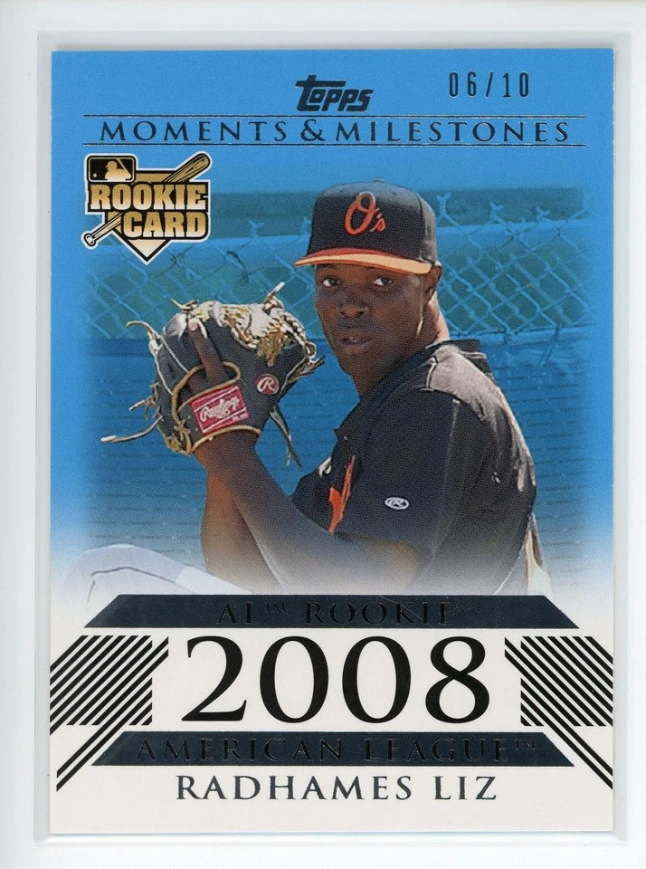 2008 Topps Moments and Milestones Blue #162 Radhames Liz Orioles RC /10 - Image 1 of 3
