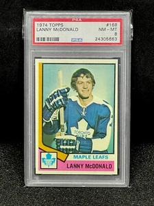 Lanny McDonald Rookie PSA 1974 Topps #168 bewertet PSA 8 NM-MT Ahornblätter HOF RC - Bild 1 von 3