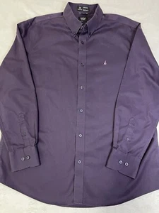 Nordstrom Men's Shop Classics Dress Shirt XL Purple Traditional Fit Wrinkle Free - Picture 1 of 9