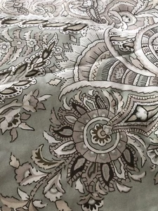 Pair Soft Sage Green Paisley LRL Ralph Lauren Suite King Pillow Shams EUC - Picture 1 of 8