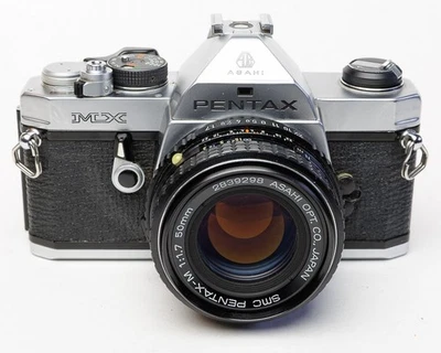 Pentax Asahi MX 35mm SLR Film Camera w/ Pentax 50mm f/1.7 Lens TSETED & WORKING - Image 1 of 4