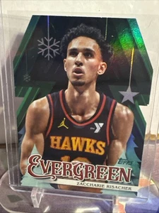 Zaccharie Risacher Evergreen Parallel 2025-26 Topps Holiday Exclusive EV-ZR!!! - Picture 1 of 2
