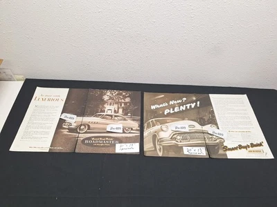 2 Vintage 1951 BUICK ADS Original Print Ad Literature - Image 1 of 3