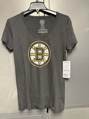 47 Marca NHL Boston Bruins Mujer Logo Camiseta XL NUEVO Foto 1 de 4