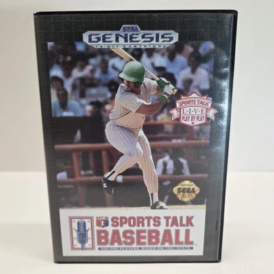 Sports Talk Baseball (Sega Genesis 1992) Tested Game + Case - Vintage 90s MLB - Image 1 of 4
