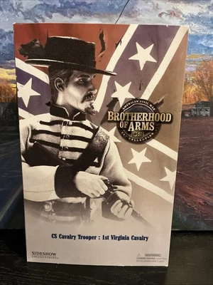 SIDESHOW 12 PULGADAS CONFEDERADO DE LA GUERRA CIVIL 1ª VIRGINIA SOLDADO DE CABALLERÍA SIN USAR, EN CAJA Foto 1 de 4
