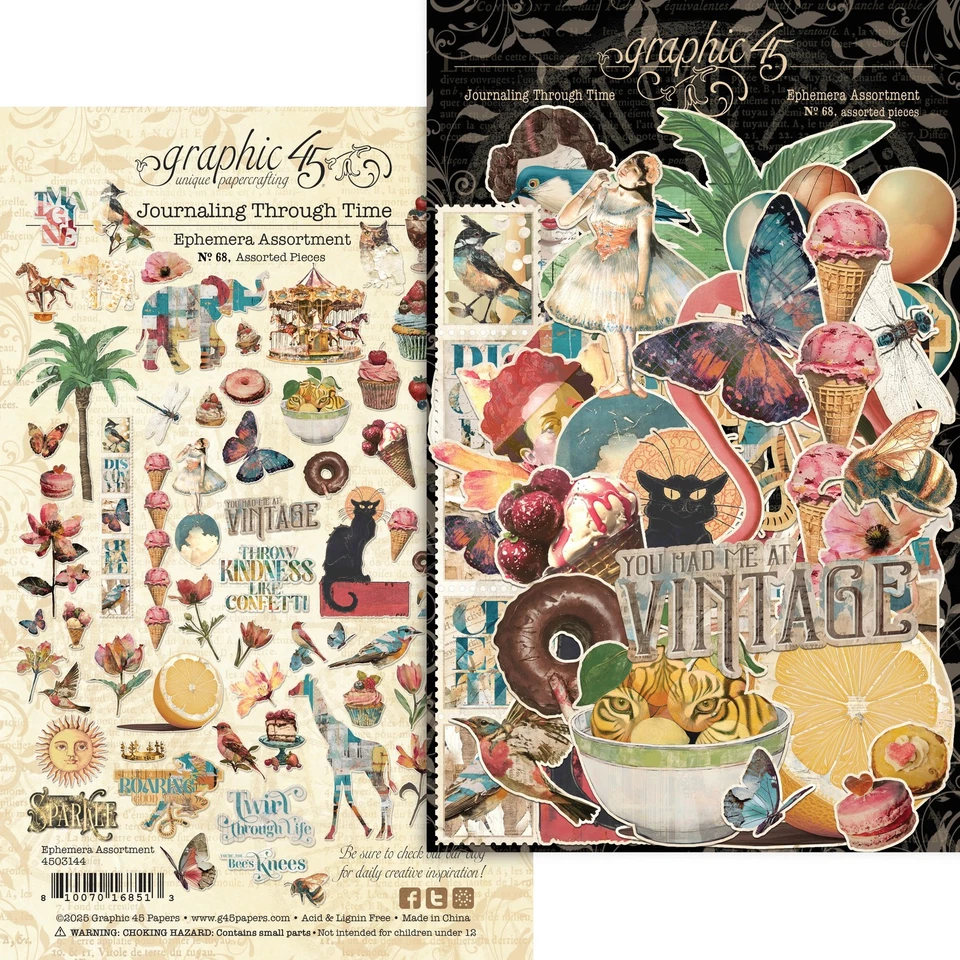 Conjunto gráfico 45 efímero - diario a través del tiempo - paquete de 2 Foto 1 de 1