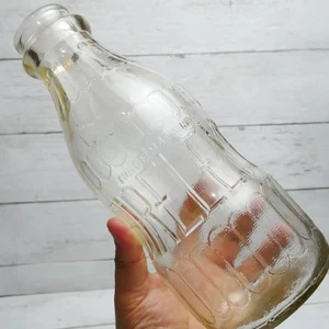 Vintage BIRELEY'S ONE QUART Milk Embossed Bottle 1920'S HOLLYWOOD CA - Picture 1 of 9