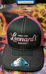 Hawaiian Islands Leonard's Bakery MALASADAS Pink/Black Trucker Cap NEW Adj OSFA - Picture 1 of 6