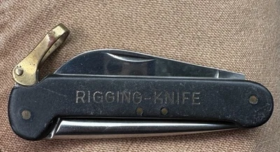 Sailors Rigging Knife G.C. Co. Italy Single Blade + Marlin Spike Rare Original - Image 1 of 4
