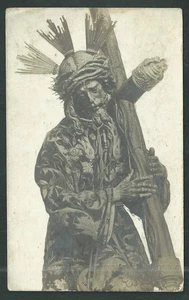 Tarjeta Santa Antigua Postale de Jesús del Gran Poder Santino Imagen Pieuses Estampa - Imagen 1 de 1