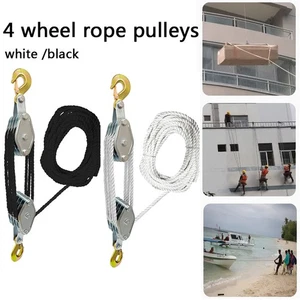 Block and Tackle Puller with 20m Rope 2 Ton Hoist Pulley Wheel Lifter ∂ - Picture 1 of 16