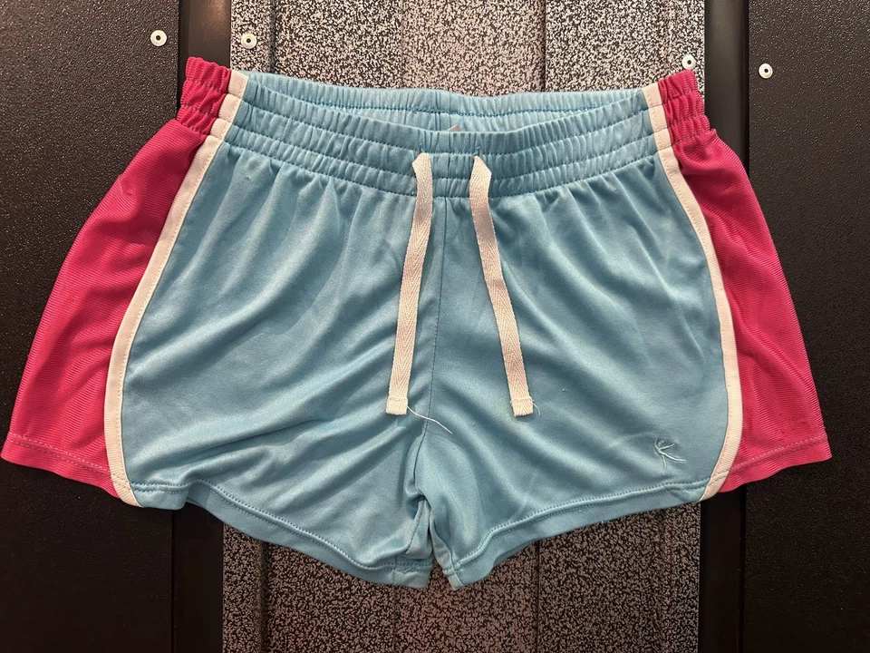 Pantalones cortos para niñas S 6/6X Danskin verde/rosa Foto 1 de 3