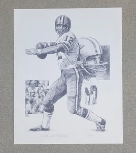 DALLAS COWBOYS BEAUTIFUL ROGER STAUBACH LITHO!!! - Picture 1 of 1