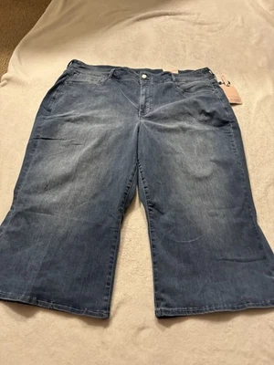 NYDJ COOL EMBRACE WIDE LEG Women's Denim Comfort Capri Pants SIZE 20WP - Image 1 of 4