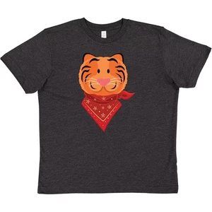 Inktastic Cowboy Tiger Western Boys Youth T-Shirt Funny Childs Cute Gift Tee Hws - Picture 1 of 2
