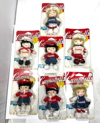 Bonecas de pelúcia ímã Campbell Kids "7" novo na caixa 2002 Campbell's Soup Company - Imagem 1 de 4