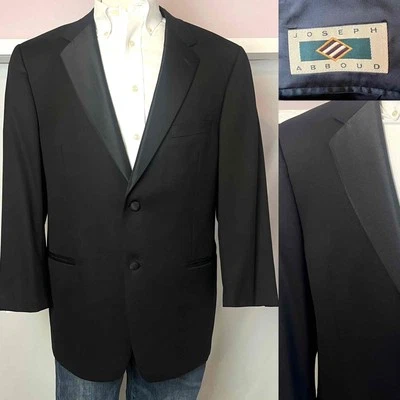 Joseph Abboud Black Size 43R Two-Button Front Tuxedo Jacket - Image 1 of 4