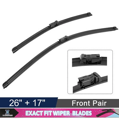 Lâminas de limpador de para-brisa dianteiro para Cadillac SRX2009-2016 - 26 polegadas + 17 polegadas - Imagem 1 de 4