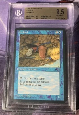 BGS 9.5-  MTG ITALIAN BLACK BORDERED- SINDBAD NM FBB MAGIC RENAISSANCE Arabian - Image 1 of 2