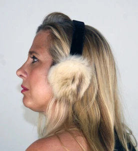 New Fitch Fur Ear Muffs Efurs4less - Picture 1 of 2