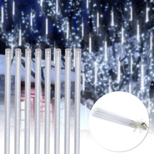 288 LED Meteor Shower Rain Tree String Lights 8 Tubes Outdoor Xmas Garden Decor - Picture 1 of 15