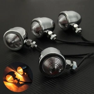 4Pcs Bullet Motorcycle Turn Signals Light For Harley Honda Suzuki Yamaha - Picture 1 of 12