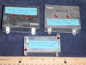 Lot of 3 Motorola Band Pass/Harmonic Filters TFD-6101A, TFD-6102A & TFD-6112A - Picture 1 of 3
