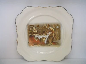 Lancaster & Sandland English Ware Dickens Square Plate Sairey Gamp 7 7/8" - Picture 1 of 6