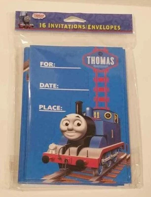 Thomas the Tank Engine & Friends 16 Die-Cut Invitations Envelopes Birthday Party - Image 1 of 4