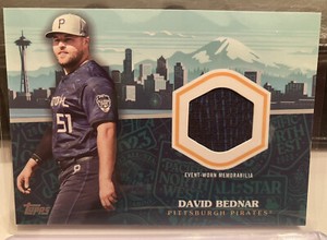 2023 Topps Update DAVID BEDNAR Pirates Relic Jersey All Star Stitches